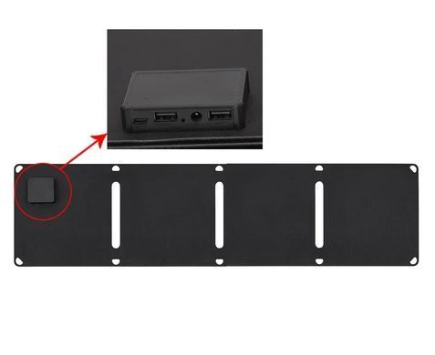 Сонячна панель 40W, USB A/C + DC, складна портативна, ETFE монокристал, для туризму, чорна