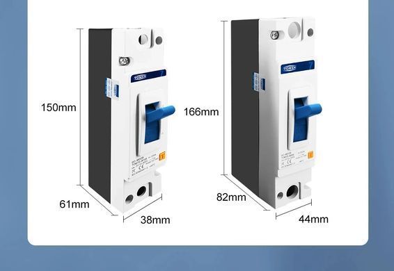 Автоматический выключатель DC TOMZN 150A, 500V, 1-полюсный, MCCB, для солнечных электростанций