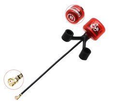 Антена 5.8G RHCP Rush Cherry 2 II 87mm 1.8Dbi з радіальними диполями, Y-UFL, червона, для FPV дронів