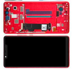 Дисплей Xiaomi Mi 8 SE модуль в сборе с тачскрином, с рамкой, красный, Original New, Original, с рамкой