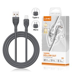 Кабель USB to Type-C LDNIO LS811 30W, швидка зарядка, 1м, тип с, чорний, Original