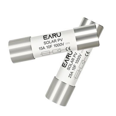 Запобіжник плавкий EARU, gPV 25A 1000V DC набір 10шт, для сонячних панелей і PV-систем