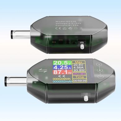 Тестер DC ATORCH DT550, 600W 4.5-50V Max 12A, вольт-амперметр, измеритель мощности, емкости батарей