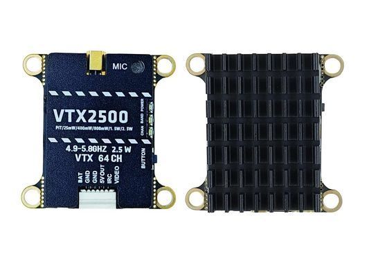 Видеопередатчик VTX 4.9&ndash;5.8GHz 2.5W 64CH DakeFPV, для FPV дронов и БПЛА