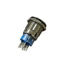 Кнопка живлення DC 12-24V 3A 19mm, без підсвітки, з фіксатором, IP65, під монтаж