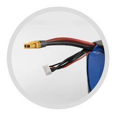 Батарейная сборка 6S3P 12000mAh 120A 22.2V на элементах 21700 Lishen LS LR2170LA, XT60, вертикальная