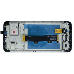Дисплей Motorola Moto E7 Power XT2097-6 модуль в сборе с тачскрином и рамкой, черный, Original PRC, Original PRC, с рамкой