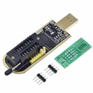 Программатор CH341A USB для EEPROM и SPI Flash (24CXX, 25CXX, 93CXX), модуль з адаптером