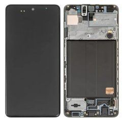 Дисплей Samsung A515 Galaxy A51 модуль в сборе с тачскрином, черный, с рамкой, Original, Original, с рамкой