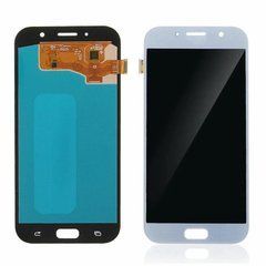 Дисплей Samsung A720F Galaxy A7 (2017) модуль в зборі з тачскріном, блакитний, OLED, High Copy, без рамки
