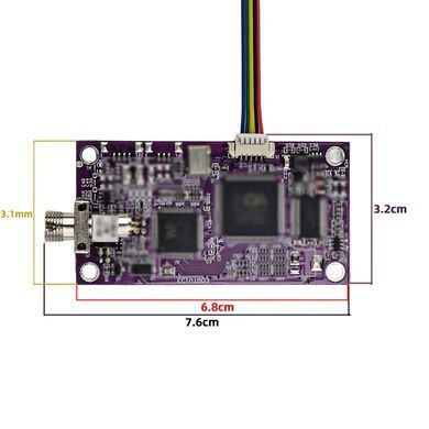 Медіаконвертер TX UART + відео 1080P AHD в оптоволокно, FC/UPC, одномодовий, 5-28V, для FPV дронів