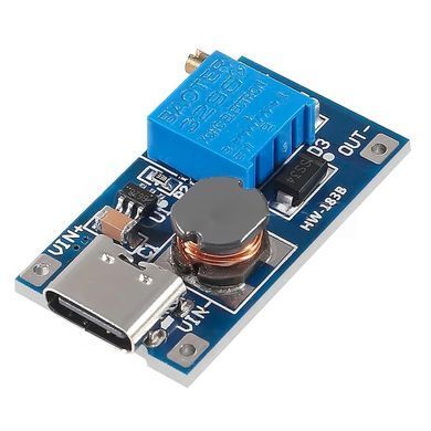 Повышающий преобразователь MT3608 Type-C регулировка напряжения, LN2220PAR SOT23, для питания, зарядки