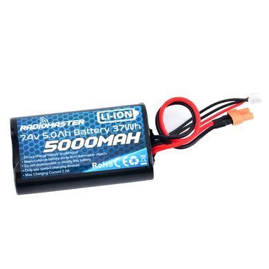 Акумулятор Li-Ion 2S 7.4V 5000mAh 37Wh, JST-XH + XT30, для пульта RadioMaster TX16S