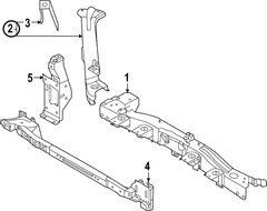 Опора радіатора для Nissan Ariya, ліва бокова, 62521‑5MP0H/F2521-5MTMA
