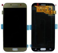 Дисплей Samsung A520F Galaxy A5 (2017) # GH97-19733B модуль в зборі з тачскріном, золотистий, без рамки