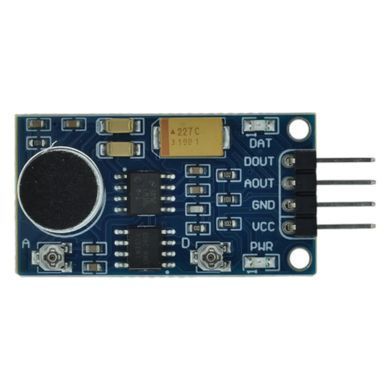 Модуль датчика звука Waveshare на микрофонном усилителе LM386 и компараторе LM393