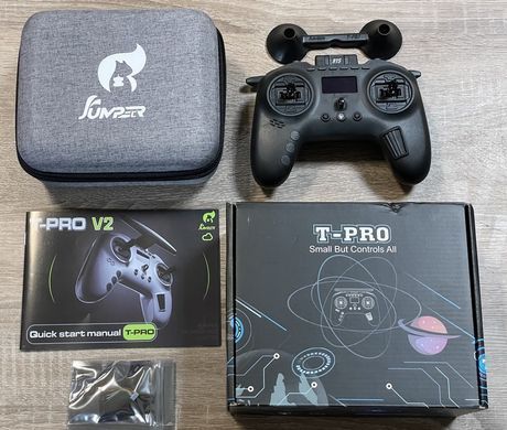 Пульт дистанционного управления для дронов Jumper T-Pro V2 ELRS 915MHz + кейс + защита стеков