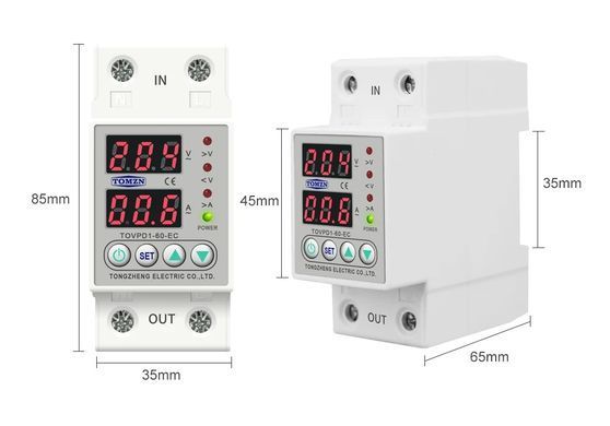 Реле защиты от перенапряжения и перегрузки TOMZN, 230V, 100A, на DIN-рейку