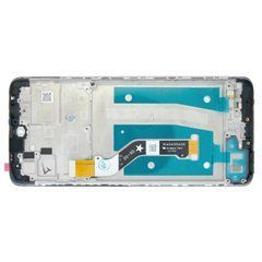 Дисплей Motorola Moto G60s XT2133 модуль в зборі з тачскріном і рамкою, Original PRC, чорний, Original PRC, з рамкою