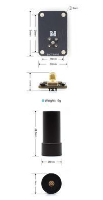 Антенна GPS GNSS MicoAir L1+L5 Helix с компасом IST8310 SMA, IP67, Dual band, высокоточная для дронов