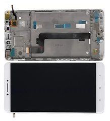 Дисплей Xiaomi Mi Max модуль в сборе с тачскрином, белый, с рамкой, ORIGINAL NEW, Original, с рамкой