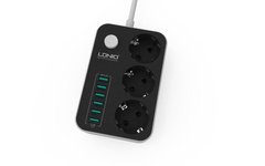 Мережевий фільтр (подовжувач) LDNIO SC3631, 3 розетки EU, 6 USB 3.4A