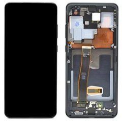 Дисплей Samsung G988 Galaxy S20 Ultra модуль в сборе с тачскрином, черный, с рамкой, Original (PRC), Original, с рамкой