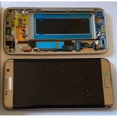 Дисплейний модуль для телефону Samsung G935F Galaxy S7 EDGE з рамкою в зборі з тачскріном золотистий, Original, з рамкою