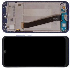 Дисплей Xiaomi Redmi 7, M1810F6LG, M1810F6LH модуль в зборі з тачскріном, синій, з рамкою, HC, High Copy, з рамкою