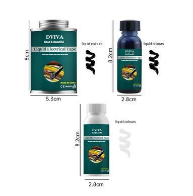 Жидкая изоляция DVIVA Liquid Electrical Tape 50мл для электропроводки герметизации и ремонта, черная