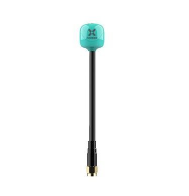 Антена LHCP 5.8G FOXEER Lolipop V4+ Plus 100mm 2.6Dbi, SMA-Male прямий, блакитна, для FPV дронів