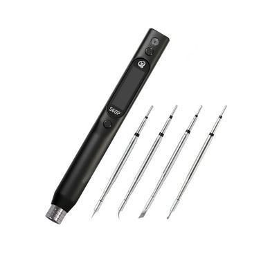 Паяльник SEQURE S60P Kit 60W, совместимый с жалами C210, поддержка PD/QC/DC/PPS+ блок живлення 65W, для пайки