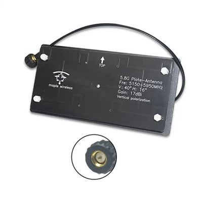 Панельная направленная антенна 5.8G Maple Wireless 17Dbi, SMA-Male-AAT, вертикальная поляризация, для FPV