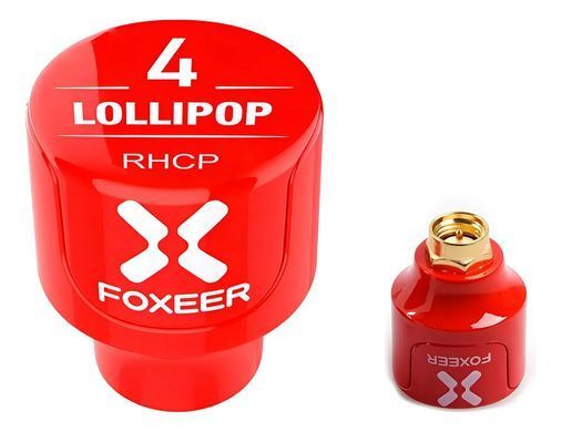 Антена 5.8G RHCP FOXEER Lollipop 4 Stubby 2.6Dbi, SMA-Male, всеспрямована, червона