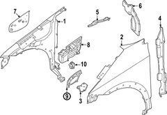 Захисна кришка зарядного порту для Nissan Ariya, 65732-5MP4A