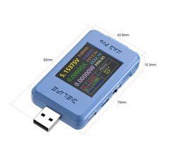 Тестер USB RELIFE XA3 Pro, мультиметр вольтметр амперметр, USB-A BT, для измерений