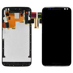 Дисплей Motorola Moto X Style XT1572 з рамкою модуль в зборі з тачскріном чорний, High Copy, з рамкою