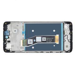 Дисплей Motorola Moto G24 XT2423 модуль в сборе с тачскрином и рамкой, черный, Original PRC, Original PRC, с рамкой
