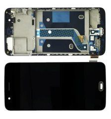Дисплей OnePlus 5 модуль в сборе с тачскрином и рамкой, черный, TFT, High Copy, с рамкой