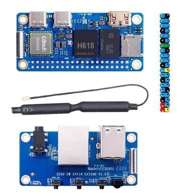 Одноплатний ПК Orange Pi Zero 2W + Expansion Board 4GB RAM Allwinner H618 WiFi Bluetooth HDMI для IoT, DIY-проєктів