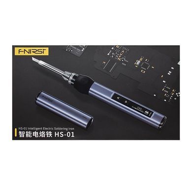 Паяльник FNIRSI HS-01BK, Type-C, живлення USB PD, DC9-20V/65W, OLED-екран 0.87", до 420&deg;C