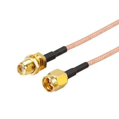 Пігтейл SMA-Male to SMA-Female прямий, перехідник з кабелем RG316 20см, для антен FPV